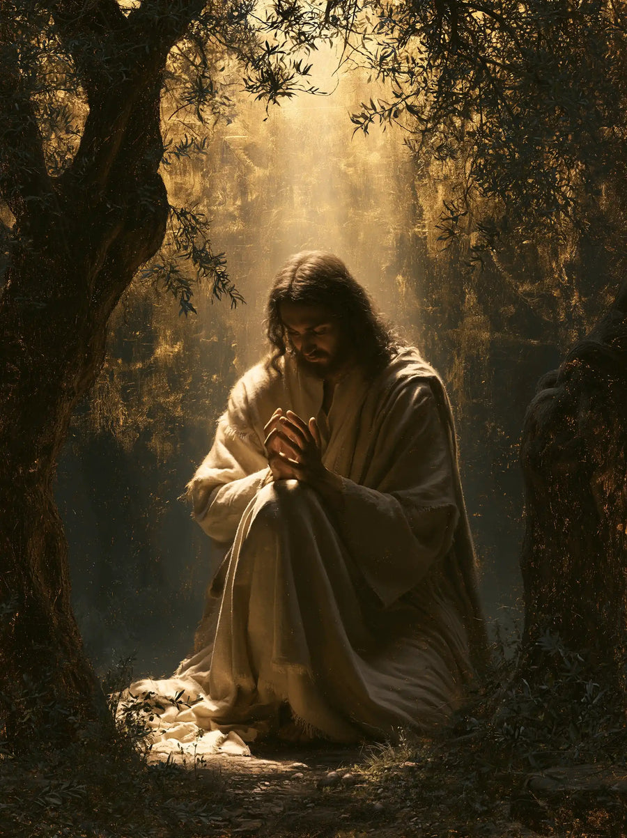 Jesus in Gethsemane - Sacred Gold · Portrait n° 16