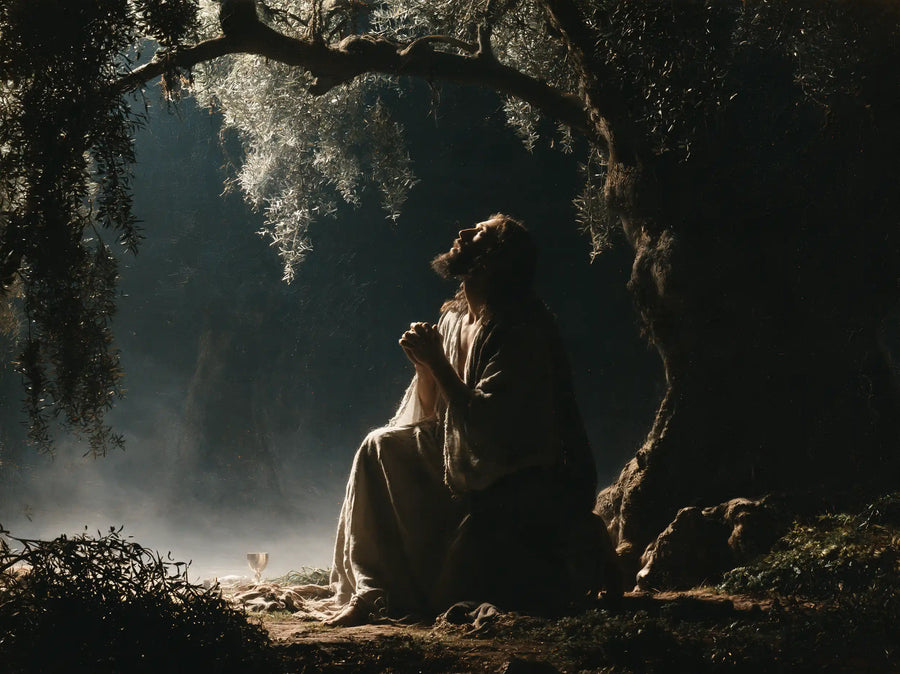 Jesus in Gethsemane - Symbolist · Landscape n° 3