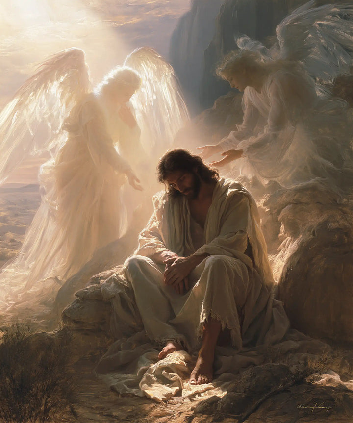 Jesus in the Desert — Rest at the Centre of Benevolent Wings