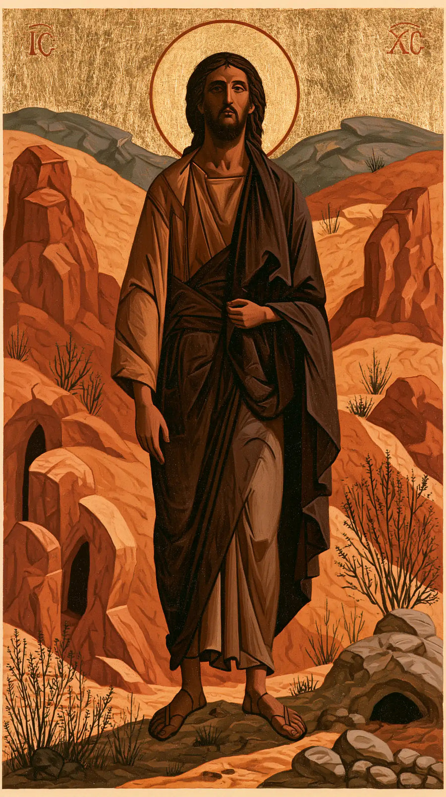 Jesus in the Desert - Contemporary Byzantine · Portrait n° 8