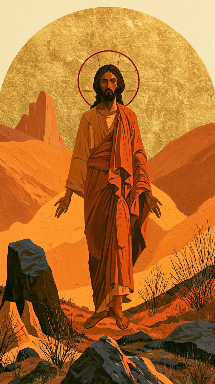 Jesus in the Desert - Contemporary Byzantine · Portrait n° 23