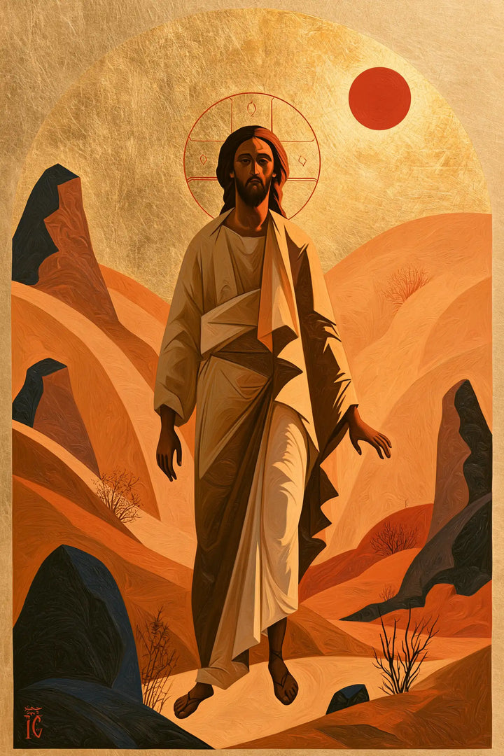 Jesus in the Desert - Contemporary Byzantine · Portrait n° 29