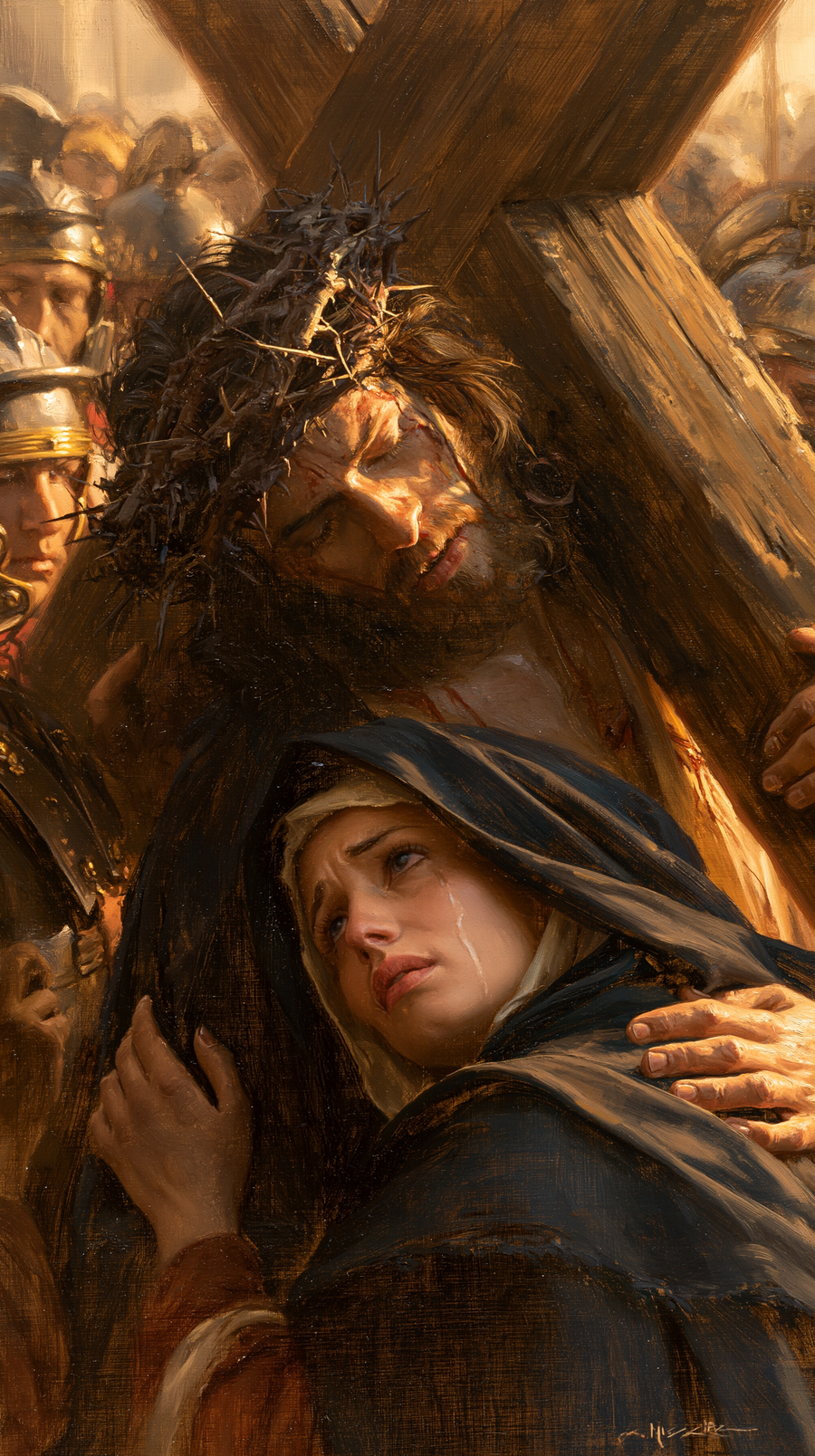 Korsets stationer - Jesus möter sin mor · Porträtt nr 93