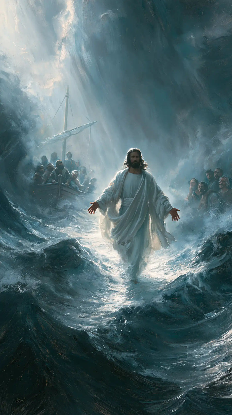 Jesus Walking on Water - Explosion of Movement · Portrait n° 14
