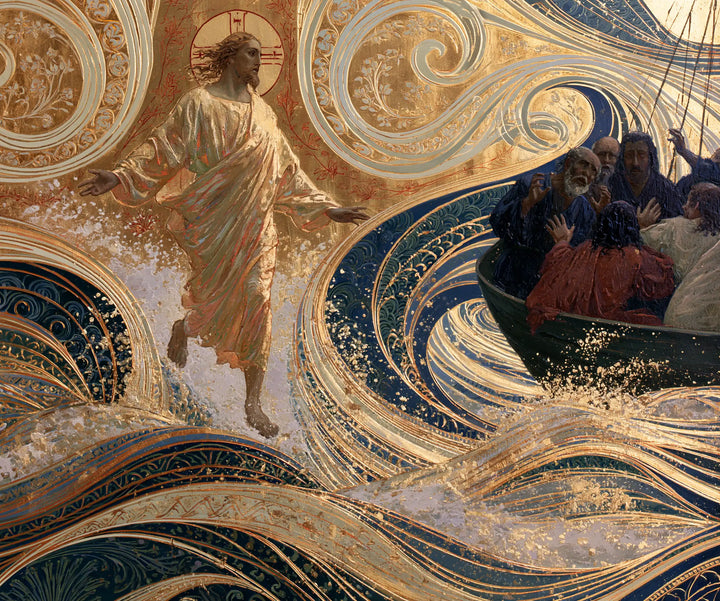 Jesus Walking on Water — The Golden Step in Indigo Curves