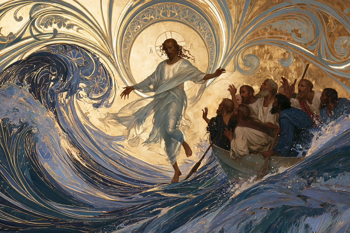 Jesus Walking on Water — The Halo in the Hollow of the Great Wave