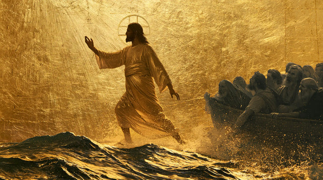 Jesus Walking on Water — The Dark Profile in Beaten Light