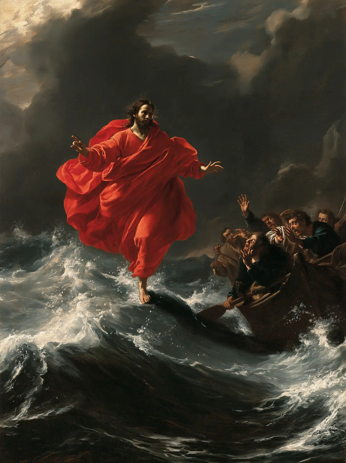 Jesus Walking on Water — Scarlet at the Heart of the Storm