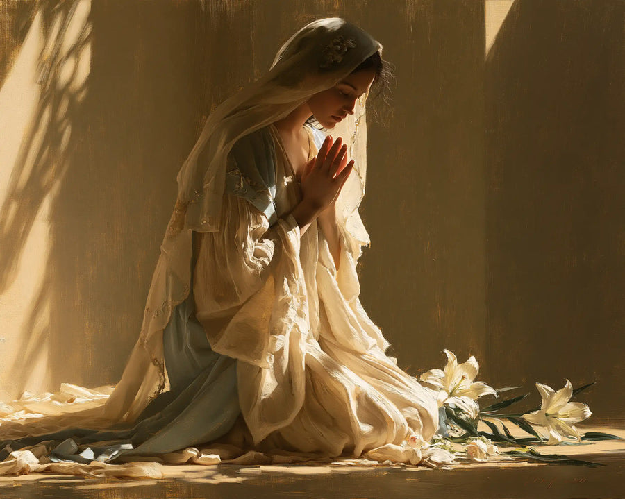 Virgin Mary in Prayer - Symbolist · Landscape n° 18
