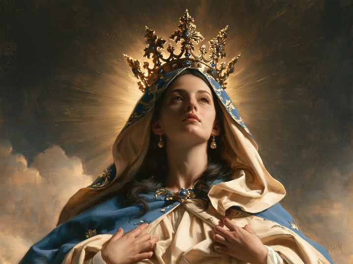 Mary, Queen of Heaven — Hands at the Heart of Royal Splendour
