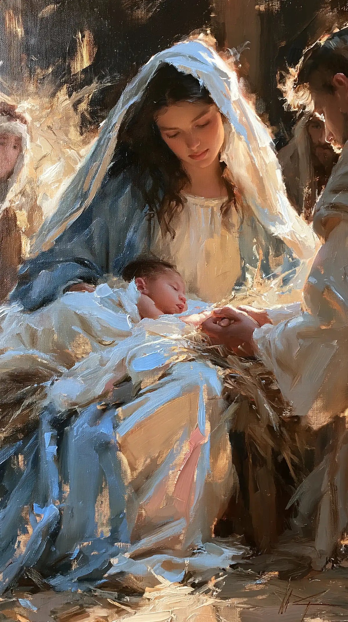 The Nativity — Tenderness Between Gathered Hands