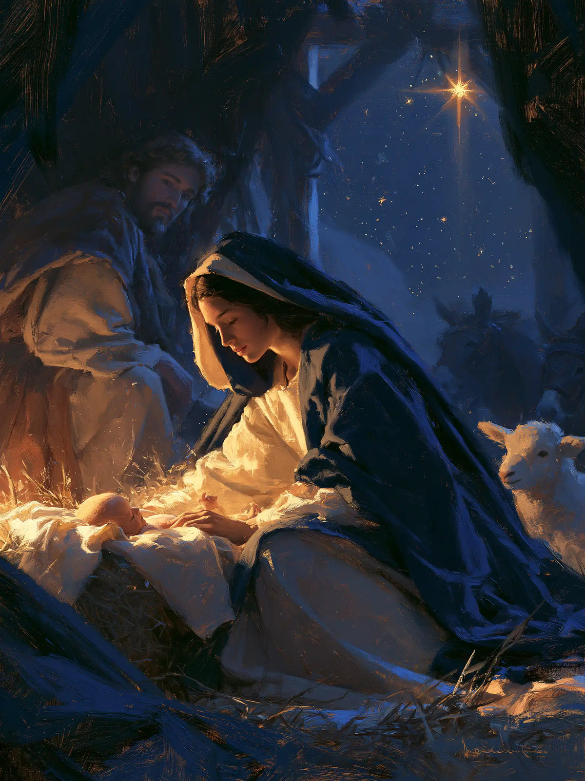 The Nativity - Midnight Blue Chiaroscuro · Portrait n° 9