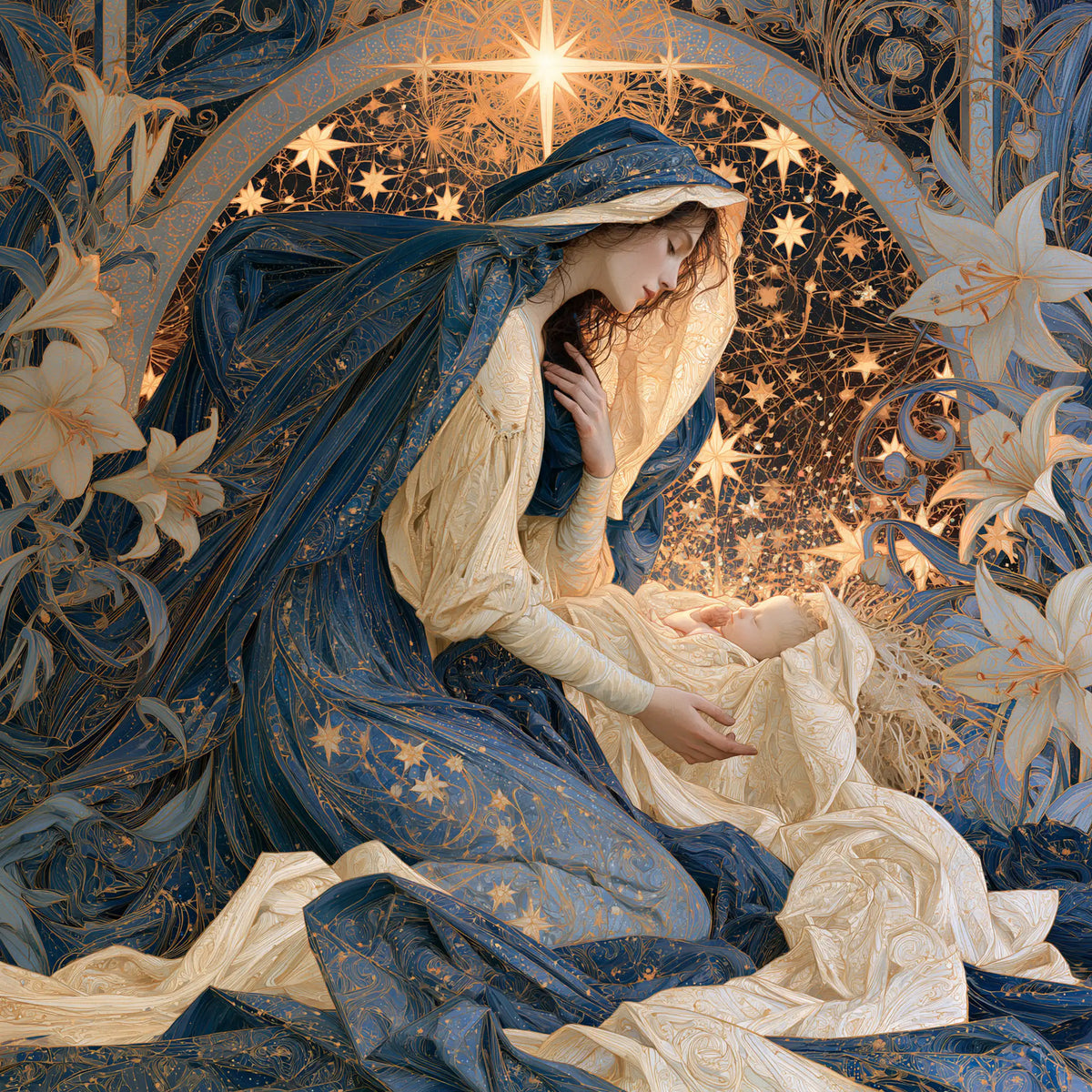 The Nativity — The Caress Beneath the Flowered Arch