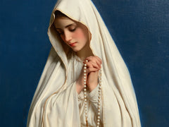 Our Lady of Fatima – Veiled Prayer in Azure