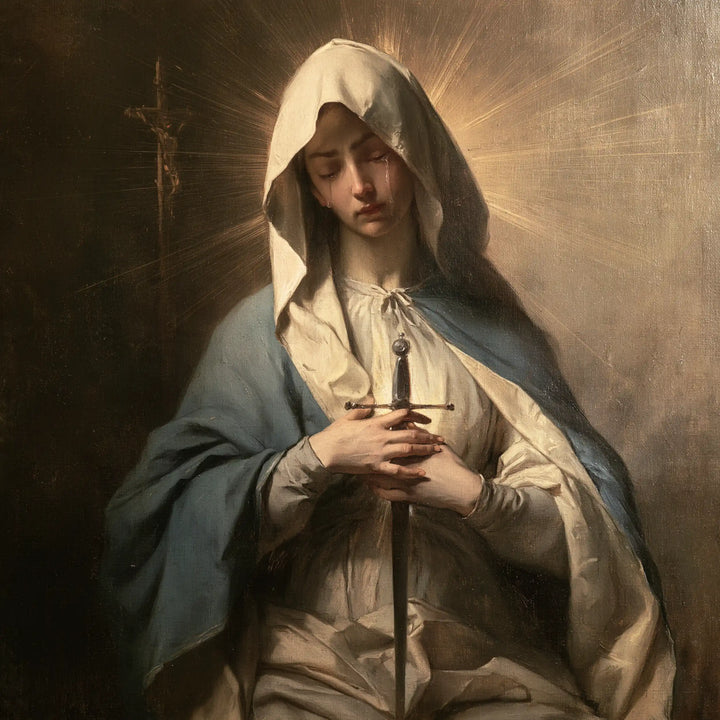 Our Lady of Sorrows — Rays behind the Lowered Brow
