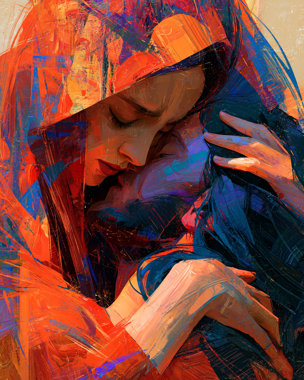 La Pietà - Expressionist · Porträtt nr 10 - Kristen konst