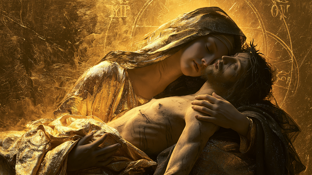 La Pietà - Heligt gyllene · Landskap nr 5 - Kristen konst