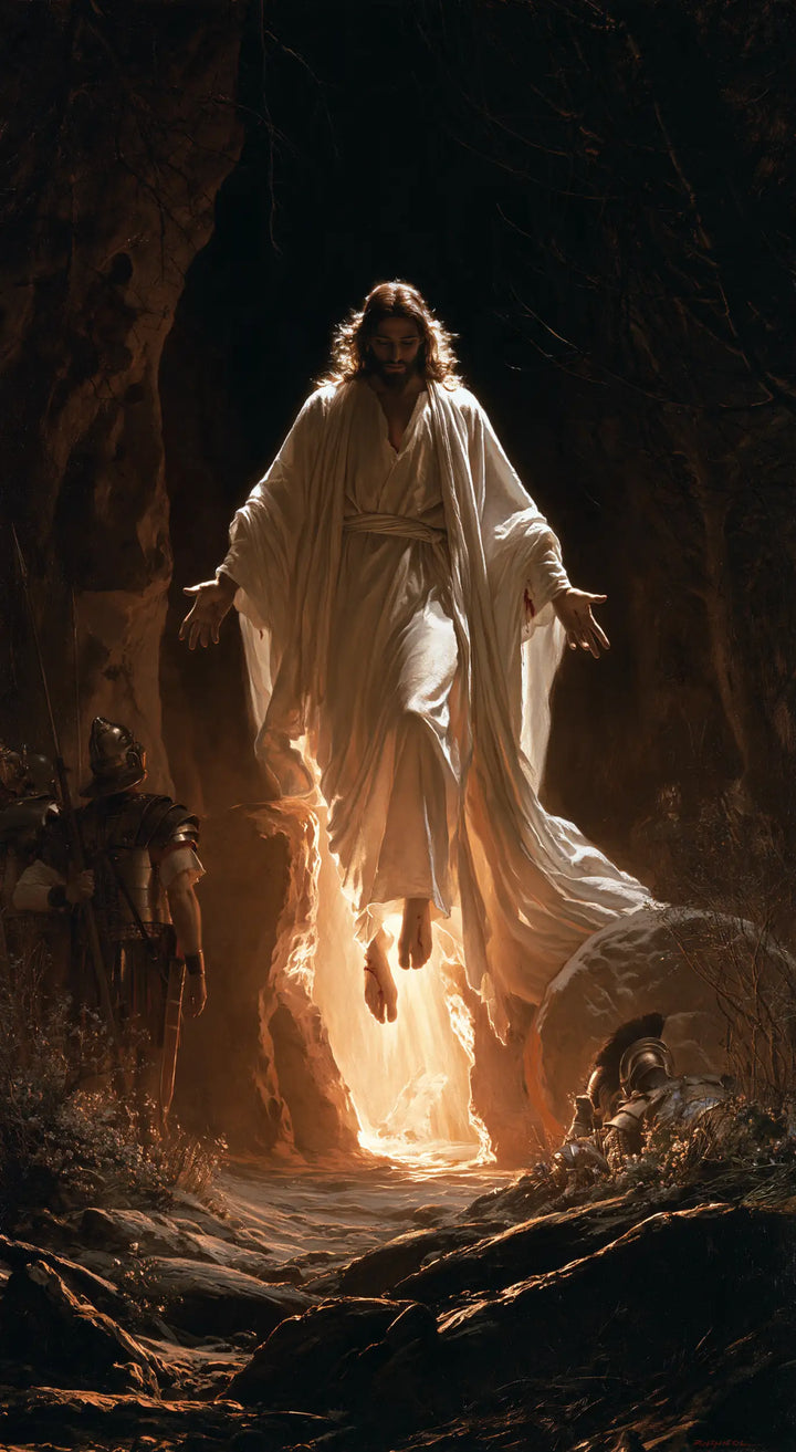 The Resurrection of Jesus Christ — The Shroud Brushing the Round Stone