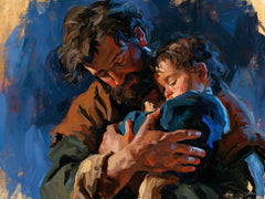 Saint Joseph with the Child Jesus – Expressionist · Landscape no. 5