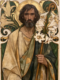 Saint Joseph – Sacred Art Nouveau · Portrait no. 9