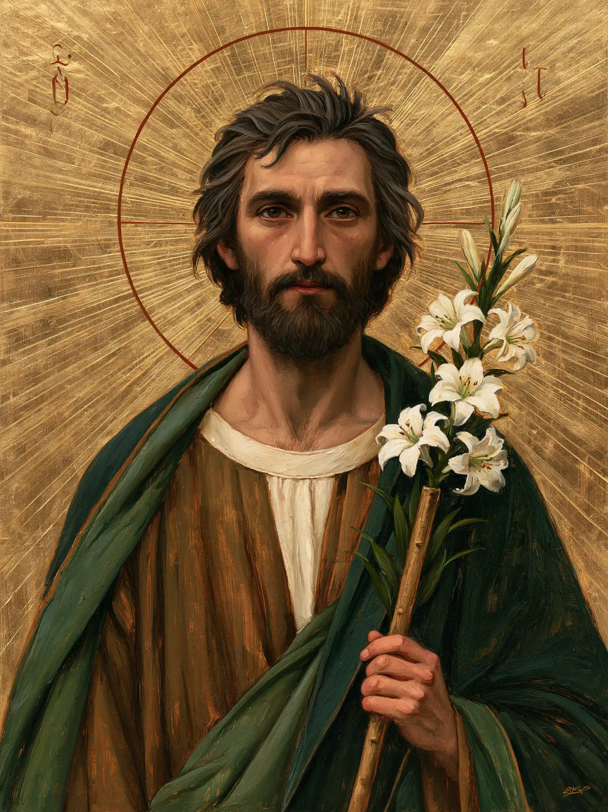 Saint Joseph – Sacred Gold · Portrait no. 14