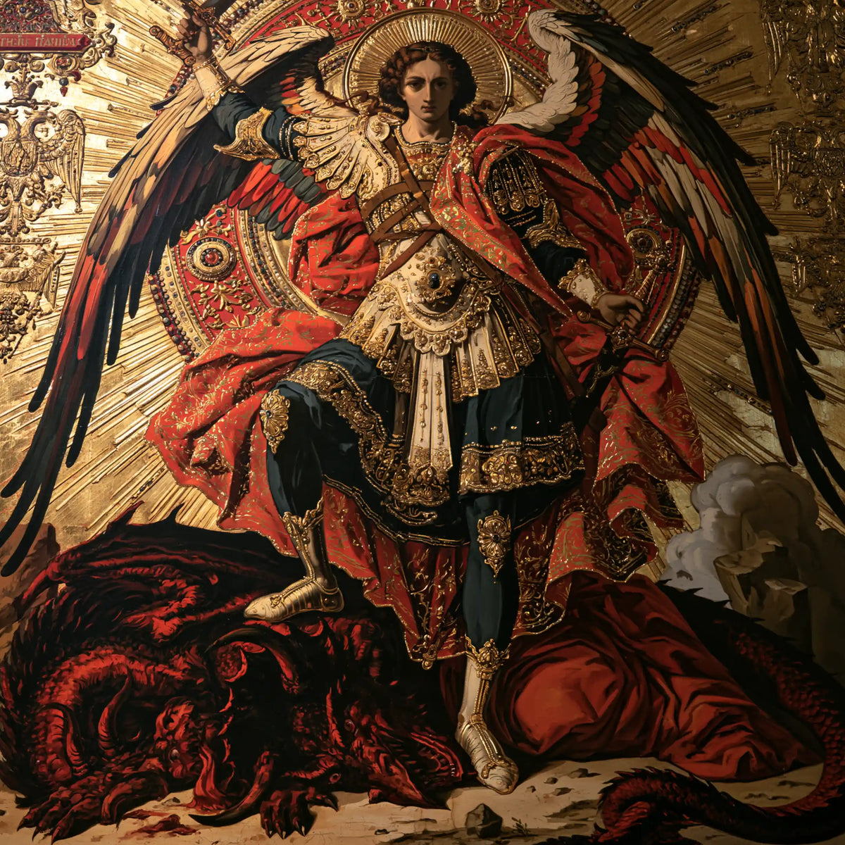 Saint Michael the Archangel – Sacred Gold · Square no. 1