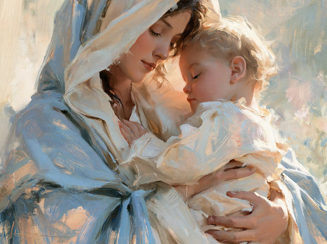 The Virgin and Child — Sleep in Peach-Coloured Reflections