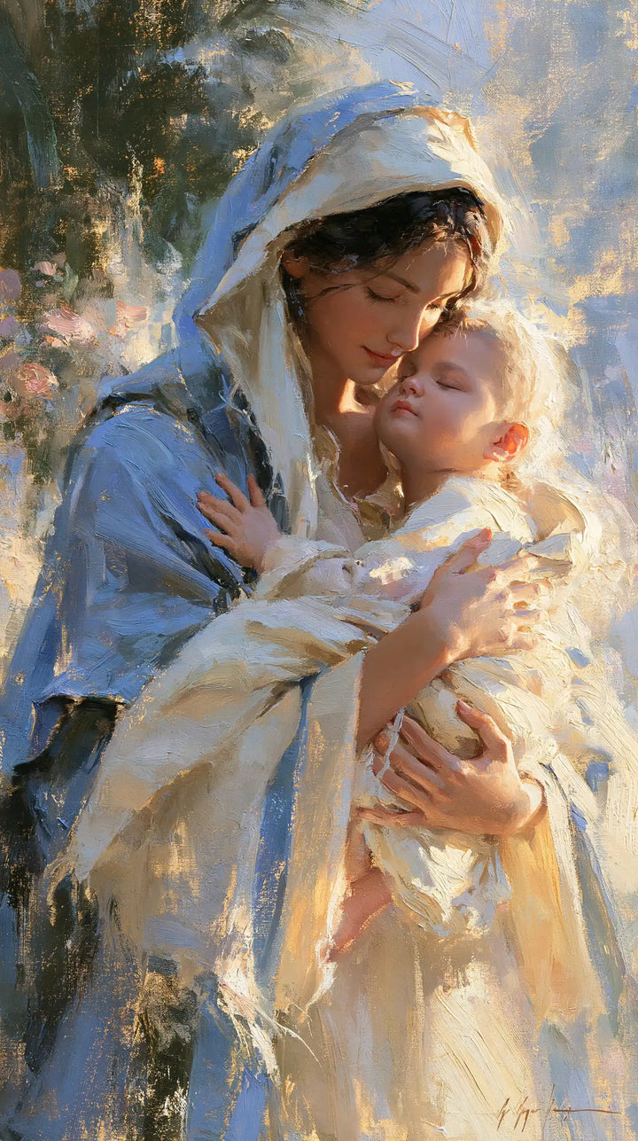 The Virgin and Child — The Upturned Face in the Golden Embrace