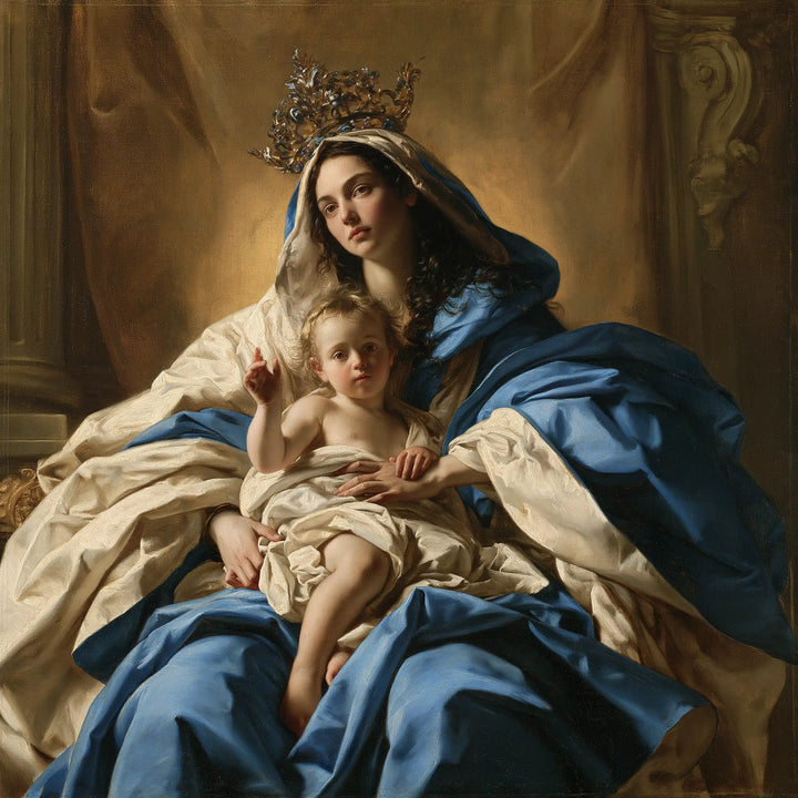 Virgin Mary and Child Jesus - Majestic Virgin and Child · Square n° 7