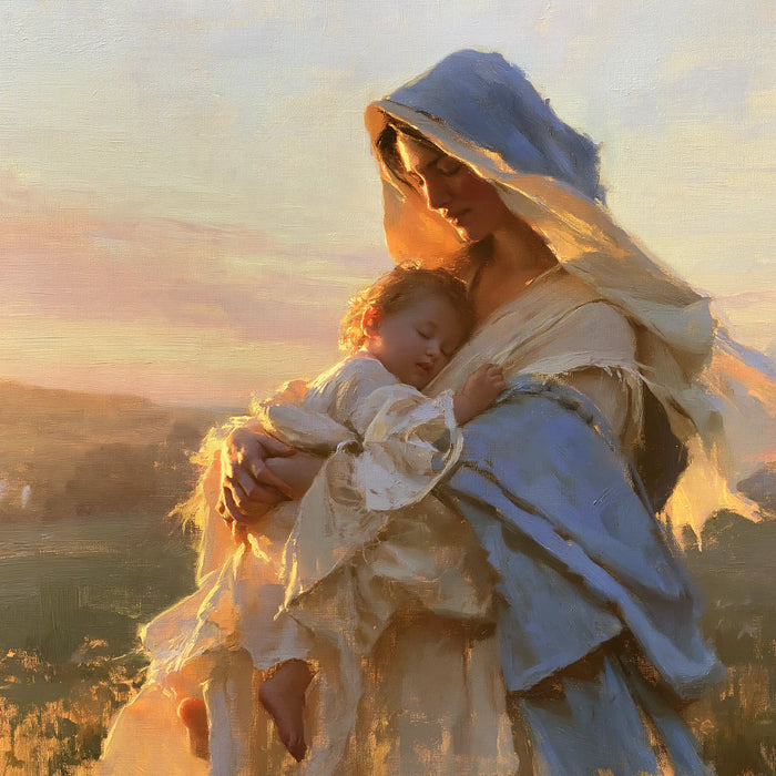 The Virgin and Child — Fringed Folds in Morning Sunlight