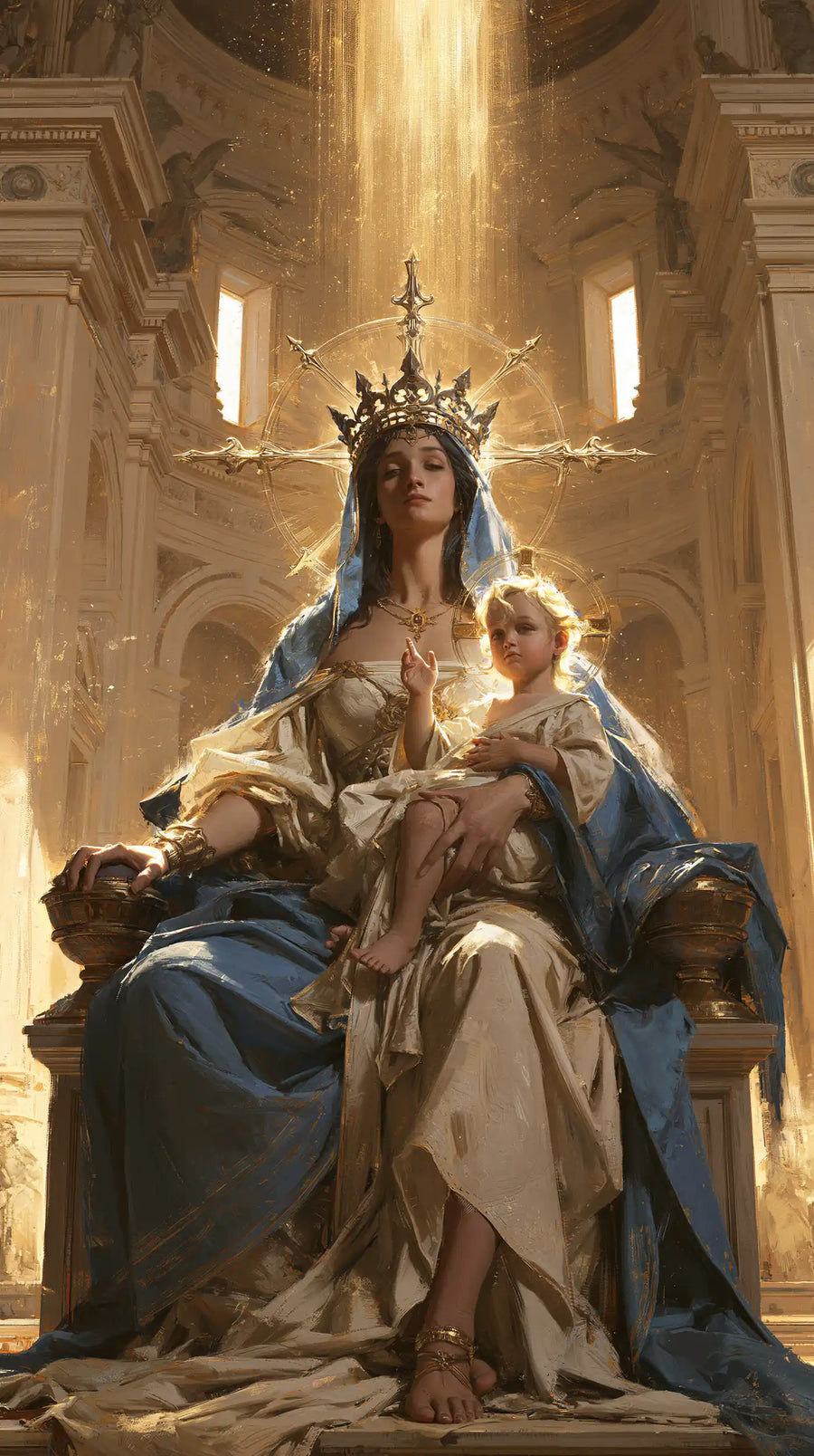 Virgin Mary and Child Jesus - Sacred Monumental View · Portrait n° 8