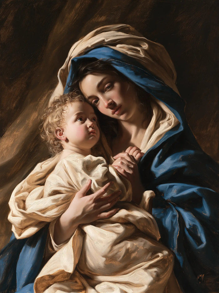 The Virgin and Child — Hands Joined at the Veil’s Edge